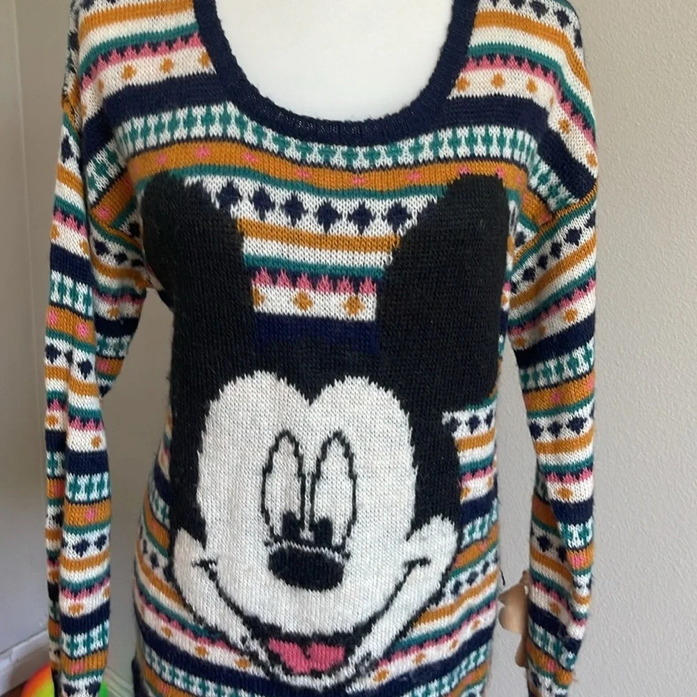 Colorful Mickey Mouse Sweater Size 12 - Picture 2 of 6